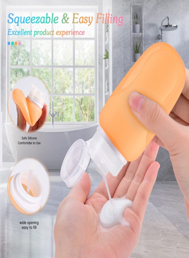 Morfone Travel Bottles Set for Toiletries, Tsa Approved Travel Size Containers BPA Free Leak Proof Refillable Liquid Silicone Squeezable Travel Accessories for Shampoo Conditioner Lotion (4Pack 3oz) - Image 4